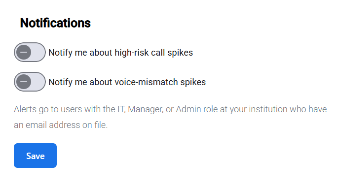 Spike Alerts notifications opt-in page